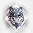 Wolf tattoo design idea
