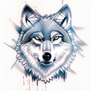 Wolf tattoo design idea