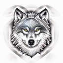 Wolf tattoo design idea