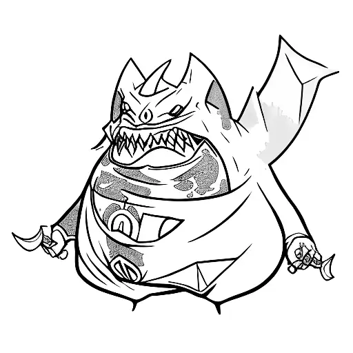 gengar tattoo design idea