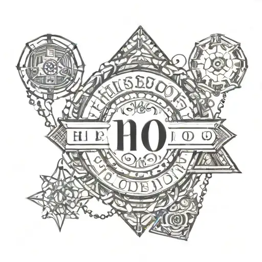 the name Hudson with Roman numerals representing important dates tattoo design idea