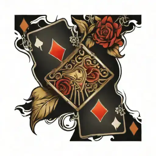 playing card and Budweiser  tattoo design idea