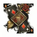 playing card and Budweiser  tattoo design idea