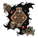 playing card and Budweiser  tattoo design idea