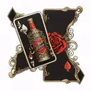playing card and Budweiser  tattoo design idea