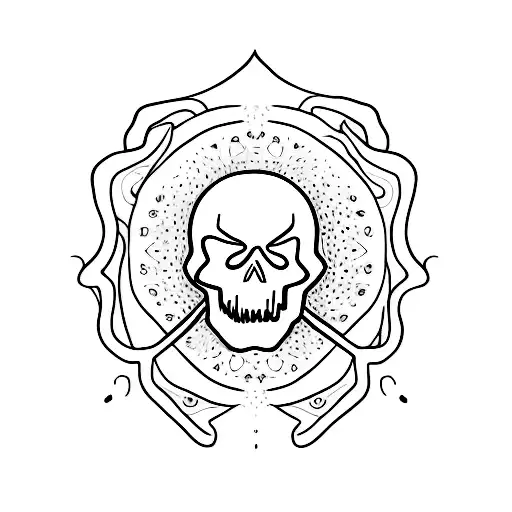 Ghost with Marihuana  tattoo design idea