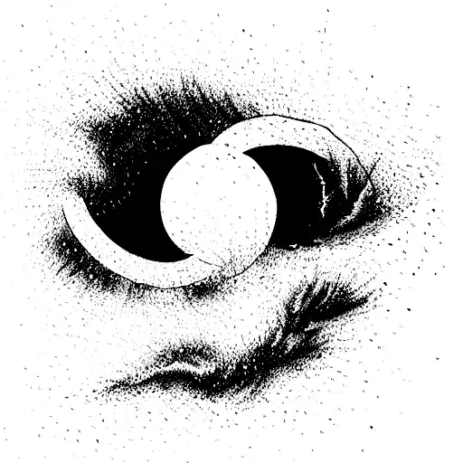 An image of a tattoo depicting a mound of ashes transforming into a hurricane tattoo design idea