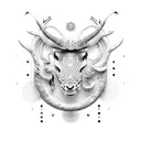 capricornio,pescador,reloj,sol,indio,engranaje tattoo design idea