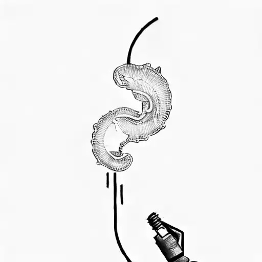 a person with a flashlight in the dark tattoo design idea