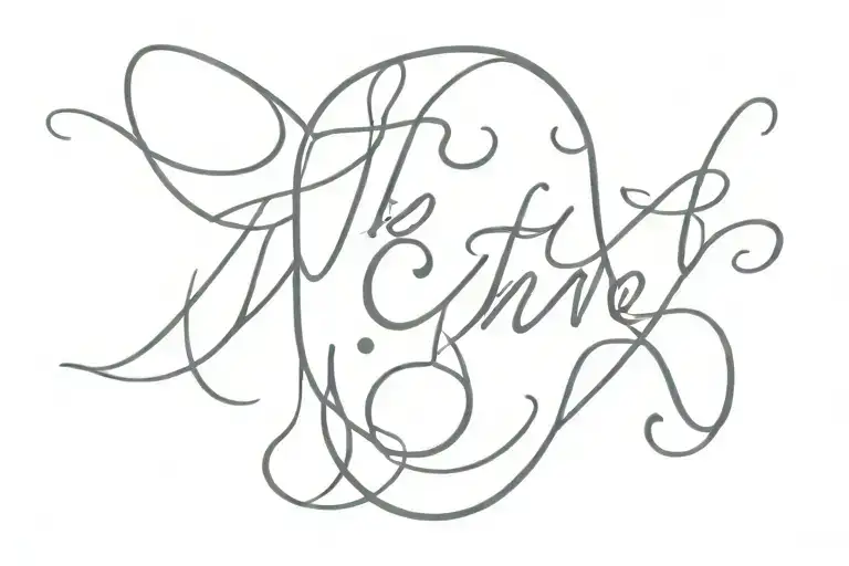 A minimalist tattoo of the words 'Tate McRae' in elegant script font tattoo design idea