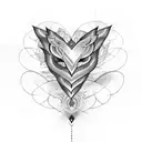 Heart on Fire tattoo design idea