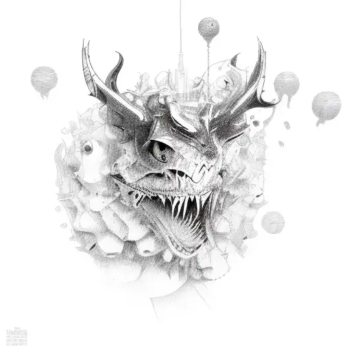 crossing pistols tattoo design idea