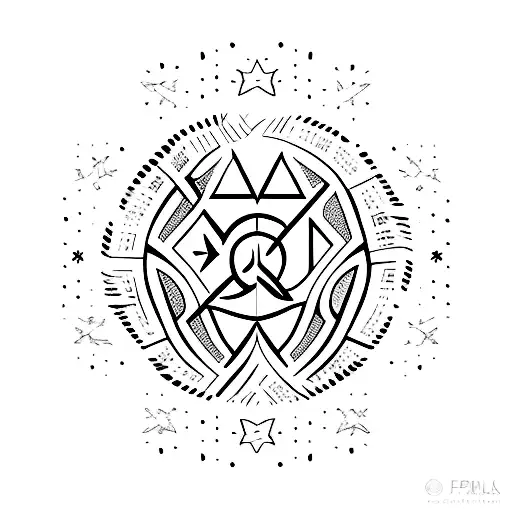 jordan flag tattoo design idea