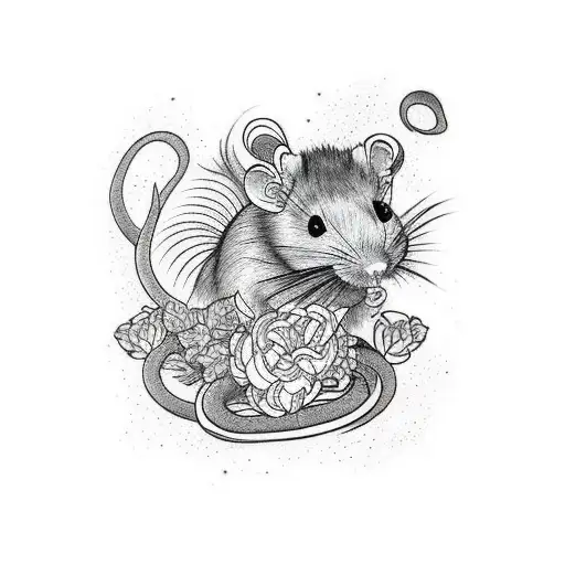 rat tattoo design idea