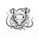 rat tattoo design idea