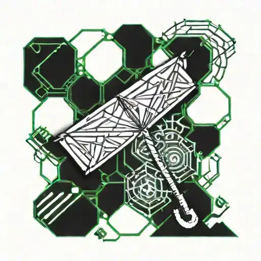 cyber sigilims umbrella (bmth) tattoo design idea