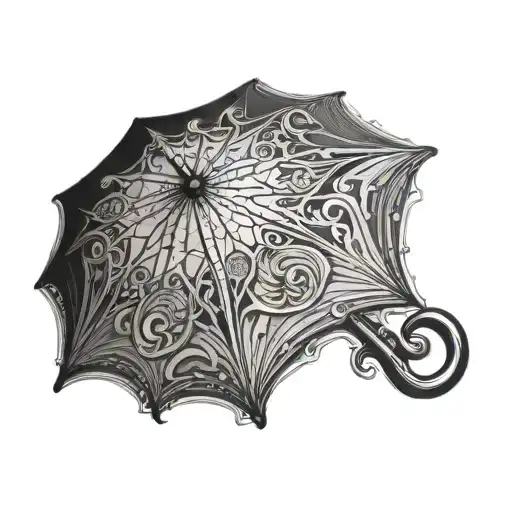 bring me the horizon umbrella cyber sigilim tattoo design idea