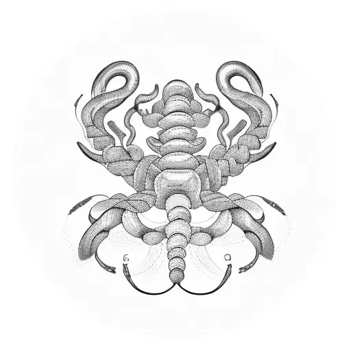 infinity loop , dog paws , semi colon and scorpio zodiac symbol tattoo design idea