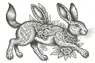 hare tattoo design idea