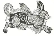 hare tattoo design idea