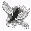 burning candle into a phoenix tattoo design idea