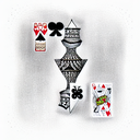 brain with playing cards tattoo design idea