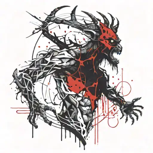 Wendigo tattoo design idea