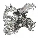 punchy western  tattoo design idea
