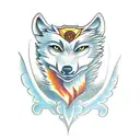 Wolf,Phoenix , Gemini sign tattoo design idea