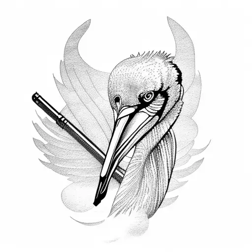 pelican  tattoo design idea