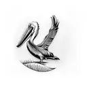 pelican  tattoo design idea