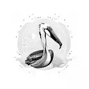 pelican  tattoo design idea