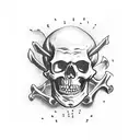 skeleton pirate tattoo design idea