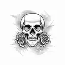 skeleton pirate tattoo design idea