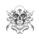 skeleton pirate tattoo design idea