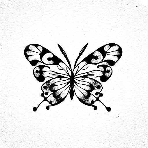 Semicolon with butterfly  tattoo design idea