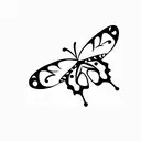 Semicolon with butterfly  tattoo design idea
