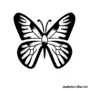 Semicolon with butterfly  tattoo design idea