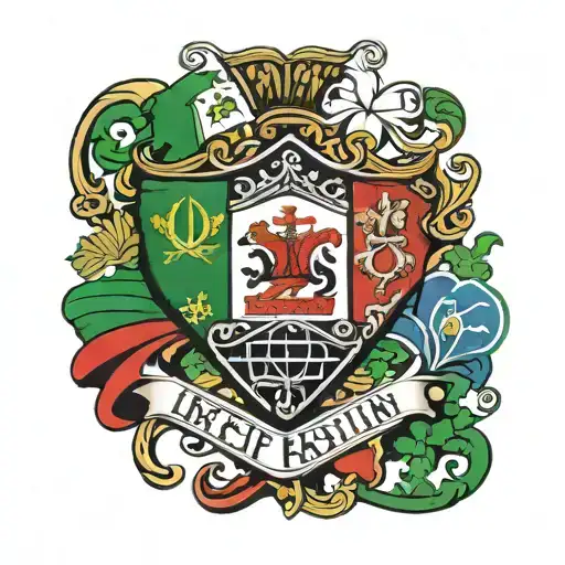 Irish and Haitian Flag tattoo design idea