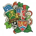 Irish and Haitian Flag tattoo design idea