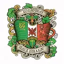 Irish and Haitian Flag tattoo design idea