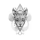 leo and virgo tattoo design idea