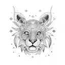 leo and virgo tattoo design idea