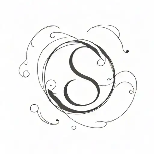 A minimalist tattoo of a semicolon symbol transformed into a infinity symbol with a moon in the background tattoo design idea