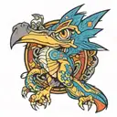 Roadrunner, velociraptor, betty boop, vegeta, coat of many colors, naruto, bluey  tattoo design idea