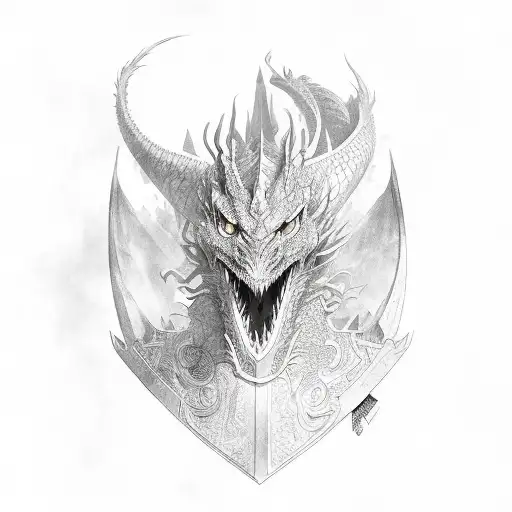 Dragon scale armor tattoo design idea