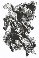 bucking bronco tattoo design idea