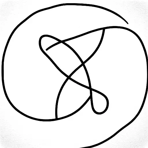 curve turning into a sphere tattoo design idea