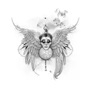 Icarus falling tattoo design idea