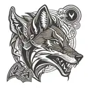 Arizona Coyotes logo morphing tattoo design idea